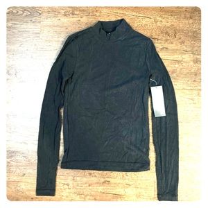 American Apparel Brushed Grey Mock Turtleneck XS